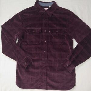 Men's Levi’s Burgundy The Worker Corduroy L/S button front burgundy shirt